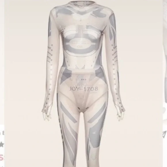 SHEER DESIGNED DETAIL 2PC PANTS SET